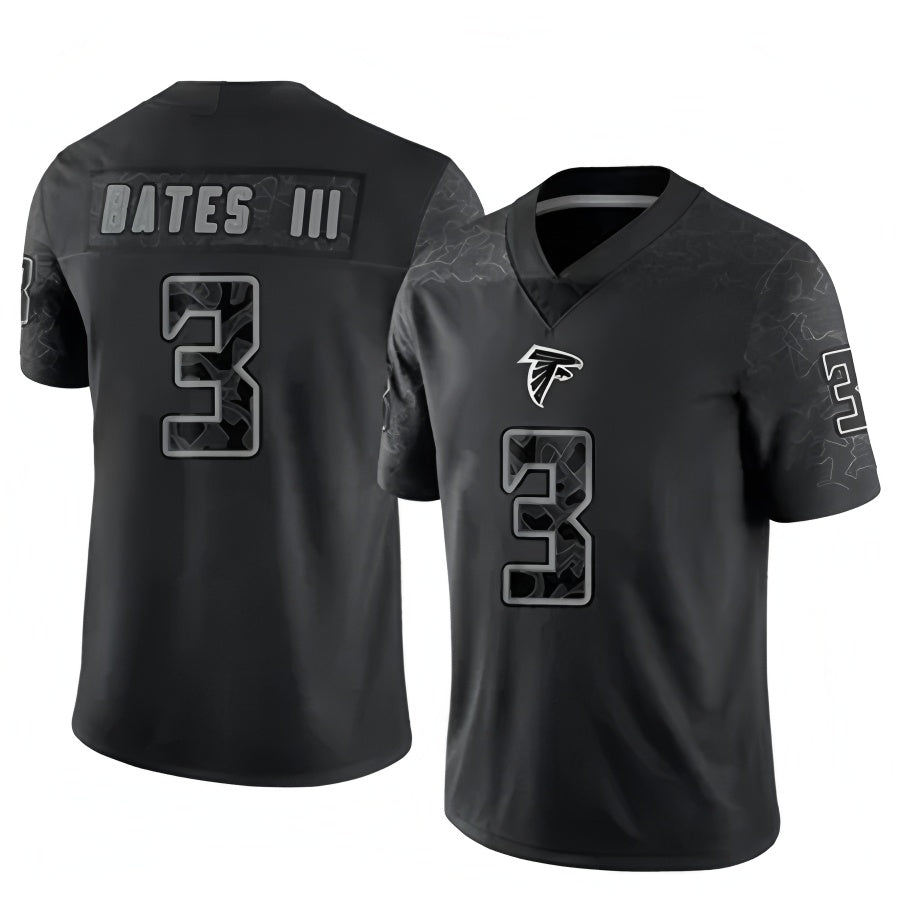 Elroe A.Falcons #3 Jessie Bates III Player Black RFLCTV Limited Stitched Jerseys