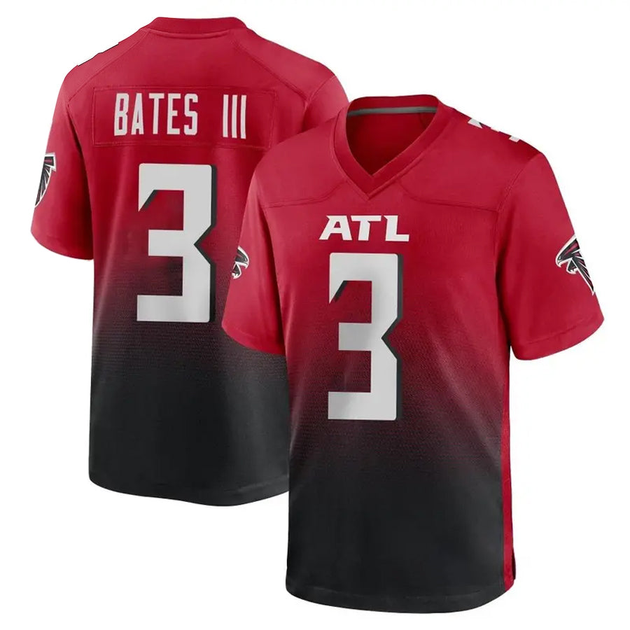 Elroe A.Falcons #3 Jessie Bates III Player Red Home Game Stitched Jerseys