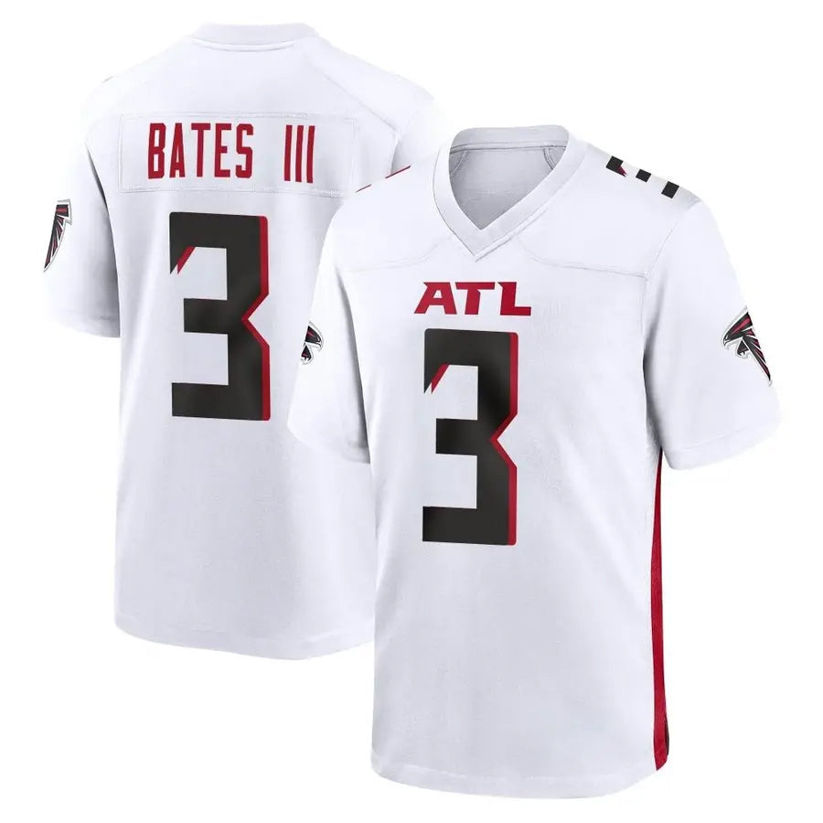 Elroe A.Falcons #3 Jessie Bates III Player White Home Game Stitched Jerseys