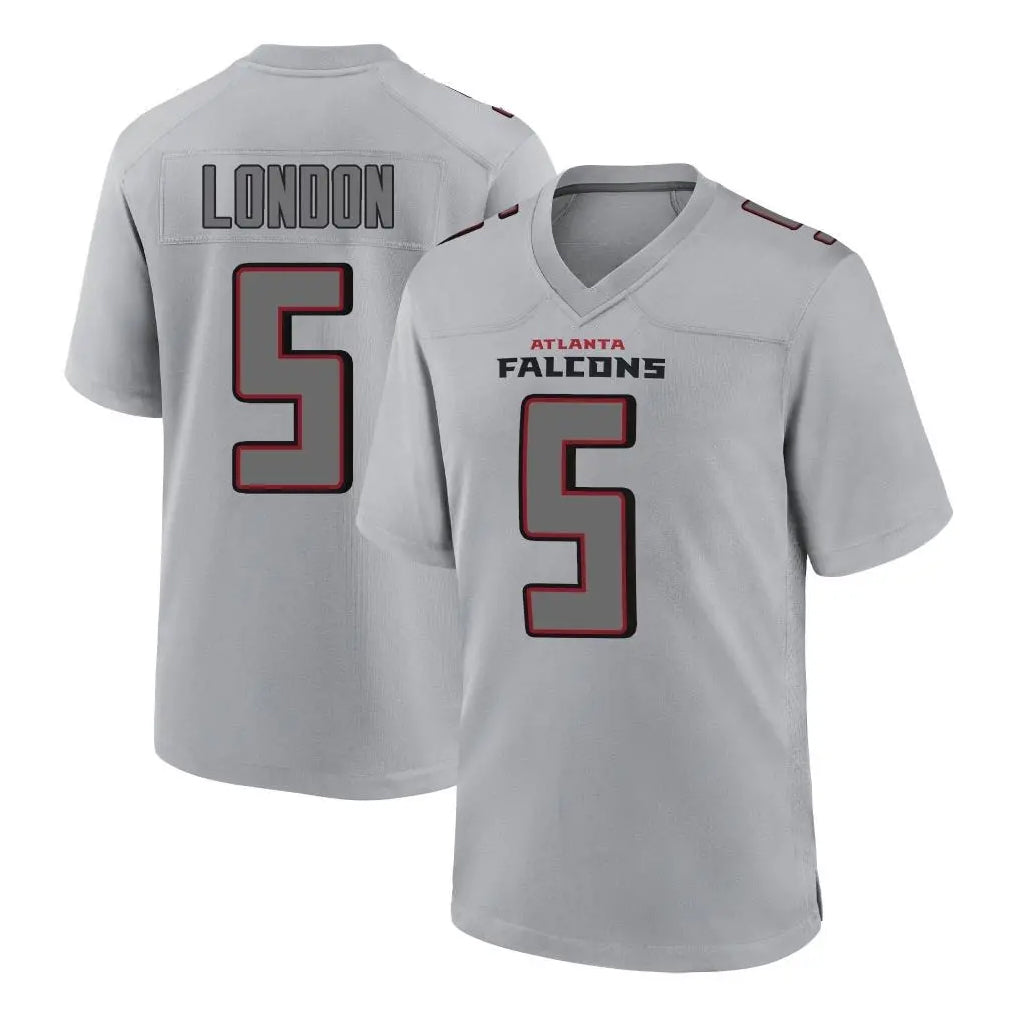Elroe A.Falcons #5 Drake London Player Gray Fashion Home Game Stitched Jerseys