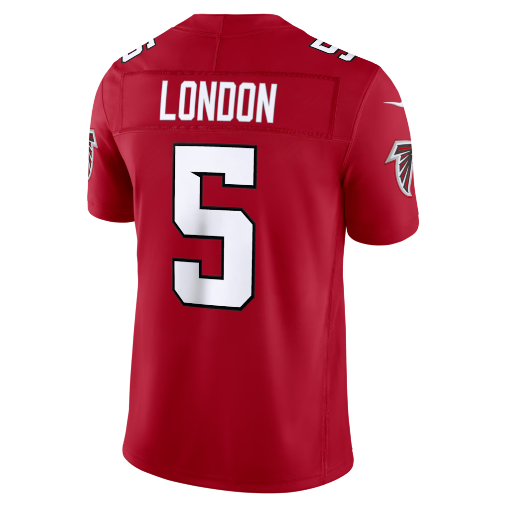 Elroe A.Falcons #5 Drake London Red Team Vapor F.U.S.E. Limited Stitched Jerseys