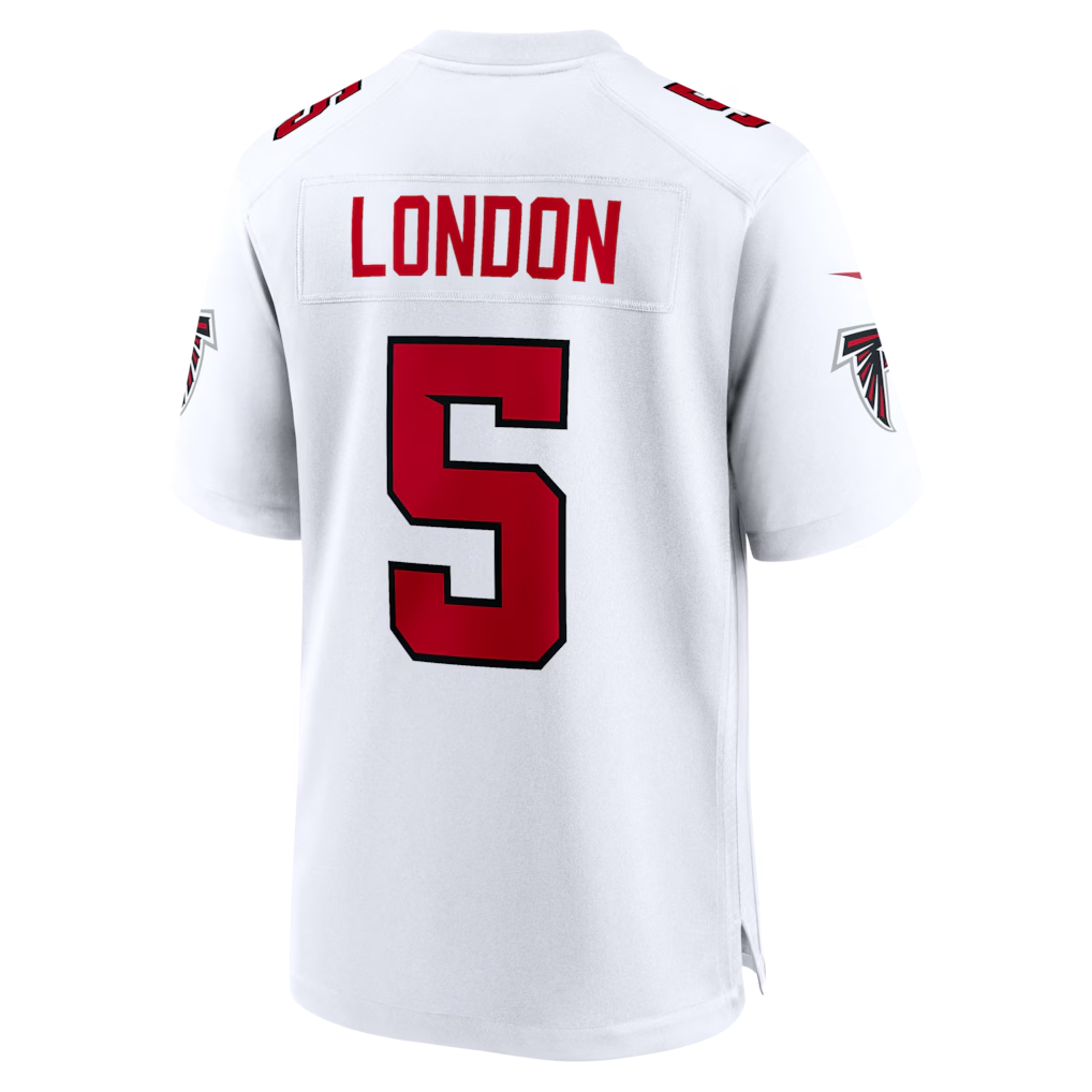 Elroe A.Falcons #5 Drake London White Game Stitched Jerseys