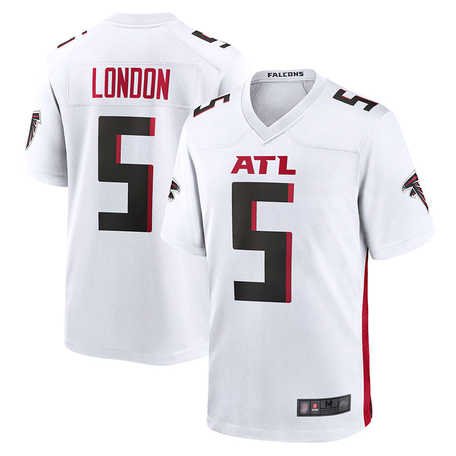 Elroe A.Falcons #5 Drake London Player White Game Stitched Jerseys