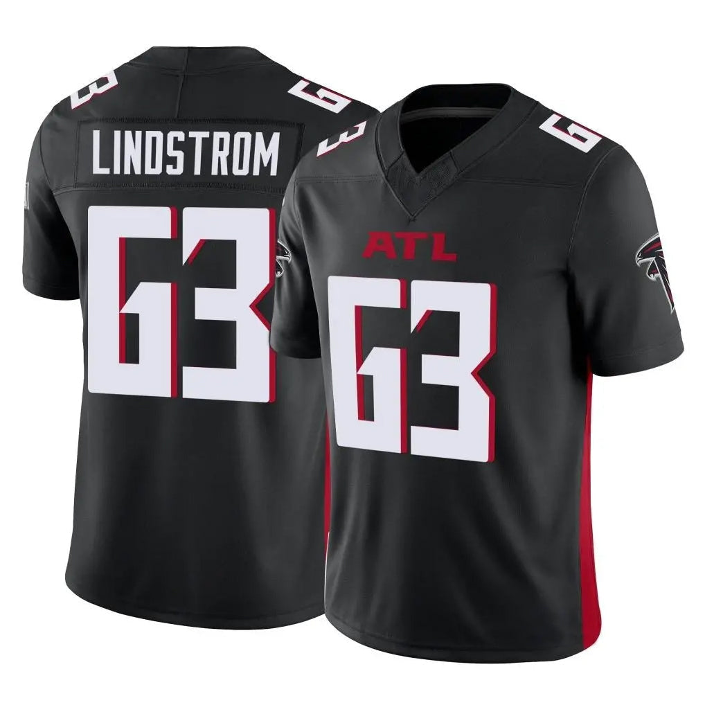 Elroe A.Falcons #63 Chris Lindstrom Player Black Vapor F.U.S.E. Limited Stitched Jerseys