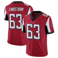 Elroe A.Falcons #63 Chris Lindstrom Player Red Color Vapor Untouchable Limited Home Game Stitched Jerseys