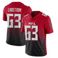 Elroe A.Falcons #63 Chris Lindstrom Player Red Vapor Untouchable Limited Home Game Stitched Jerseys
