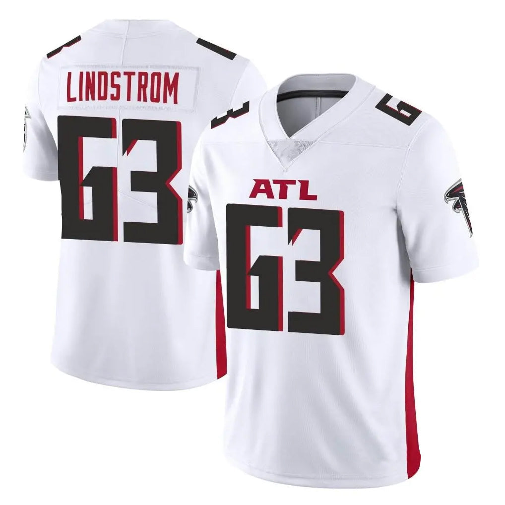 Elroe A.Falcons #63 Chris Lindstrom Player White Vapor Untouchable Limited Home Game Stitched Jerseys