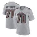 Elroe A.Falcons #70 Jake Matthews Branch Player Gray Fashion Home Game Stitched Jerseys