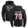 Elroe A.Falcons #70 Jake Matthews Player Black Salute to Service Hoodies Stitched Jerseys