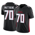 Elroe A.Falcons #70 Jake Matthews Player Black Vapor F.U.S.E. Limited Stitched Jerseys