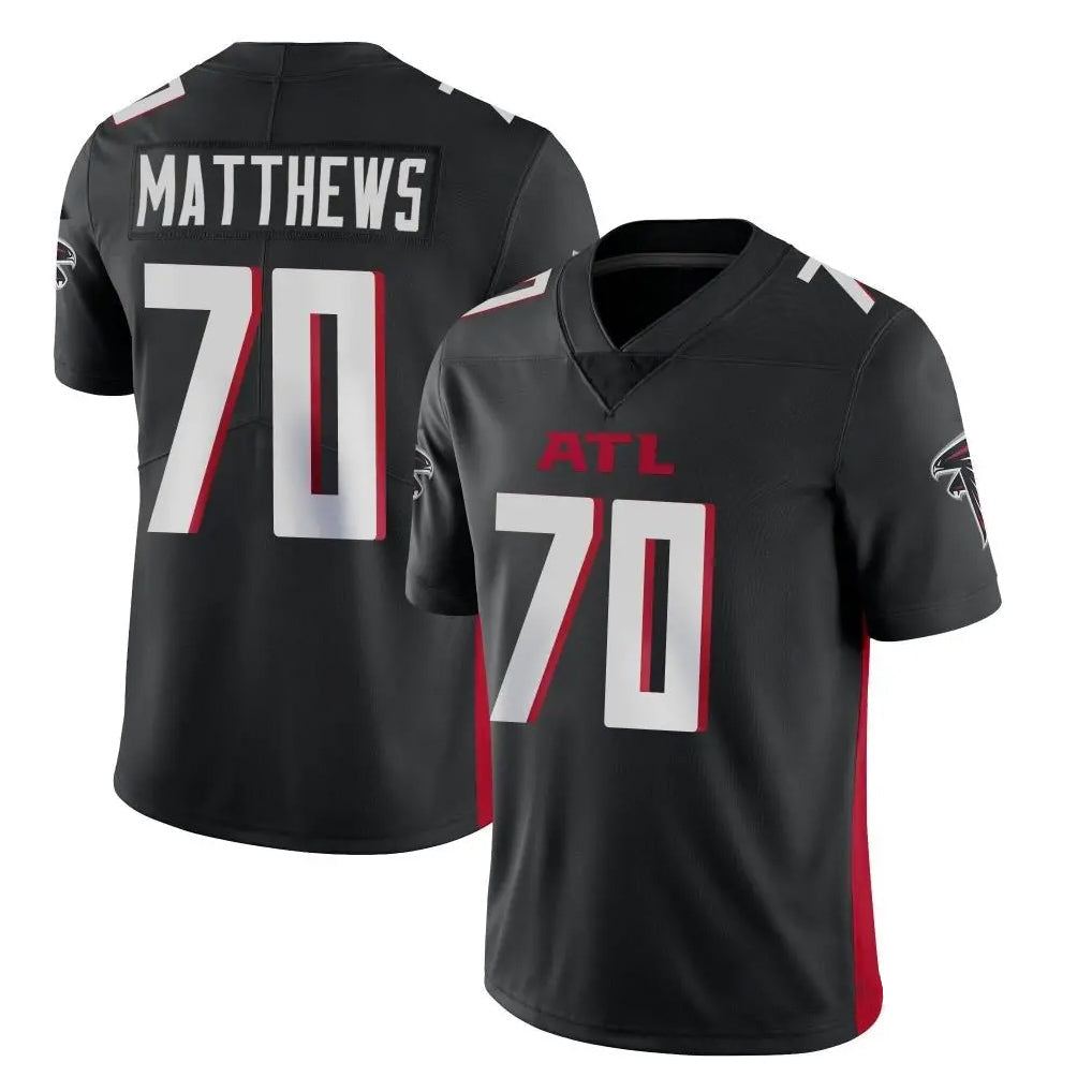 Elroe A.Falcons #70 Jake Matthews Player Black Vapor Untouchable Limited Home Game Stitched Jerseys