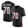 Elroe A.Falcons #70 Jake Matthews Player Black Vapor Untouchable Limited Home Game Stitched Jerseys