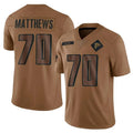 Elroe A.Falcons #70 Jake Matthews Player Brown Salute To Service Limited Stitched Jerseys