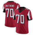 Elroe A.Falcons #70 Jake Matthews Player Red Color Vapor Untouchable Limited Home Game Stitched Jerseys