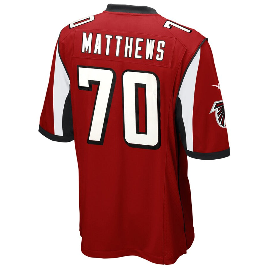 Elroe A.Falcons #70 Jake Matthews Player Red Game Stitched Jerseys