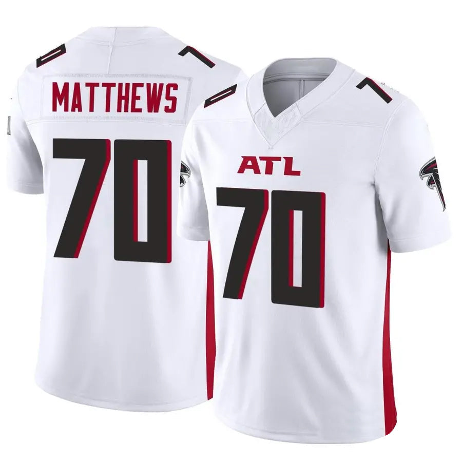 Elroe A.Falcons #70 Jake Matthews Player White Vapor F.U.S.E. Limited Stitched Jerseys