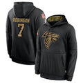 Elroe A.Falcons #7 Bijan Robinson Player Black Salute to Service Pullover Hoodies Stitched Jerseys