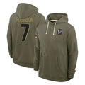 Elroe A.Falcons #7 Bijan Robinson Player Olive 2025 Salute to Service Hoodies Stitched Jerseys