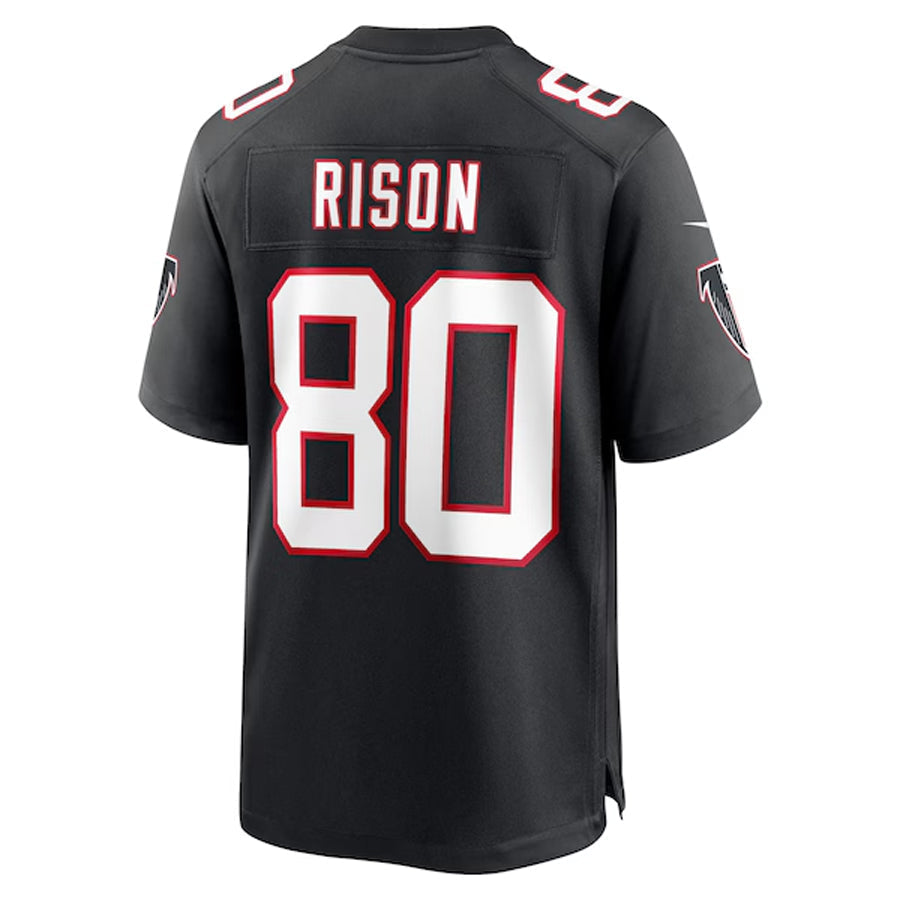 Elroe A.Falcons #80 Andre Rison Player Black Throwback Limited Home Game Stitched Jerseys