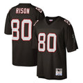 Elroe A.Falcons #80 Andre Rison Player Mitchell & Ness Black 1992 Legacy Stitched Jerseys