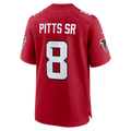 Elroe A.Falcons #8 Kyle Pitts Sr. Red Game Stadium Jerseys
