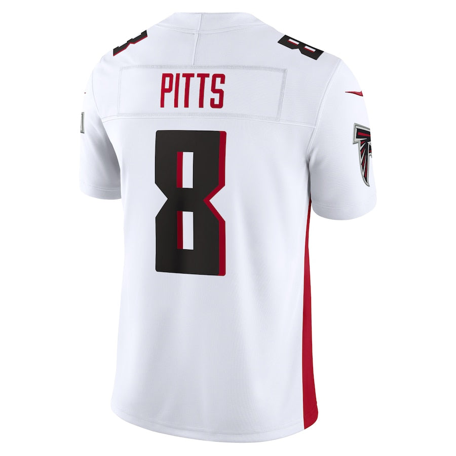 Elroe A.Falcons #8 Kyle Pitts Sr. Player White Vapor F.U.S.E. Limited Stitched Jerseys