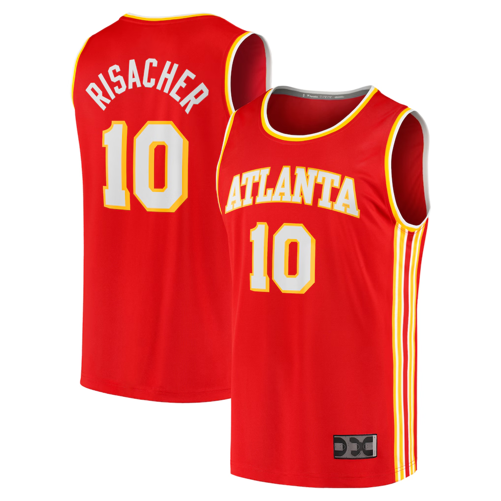 Elroe A.Hawks #10 Zaccharie Risacher Red 2024 Draft Fast Break Player Jerseys - Icon Edition