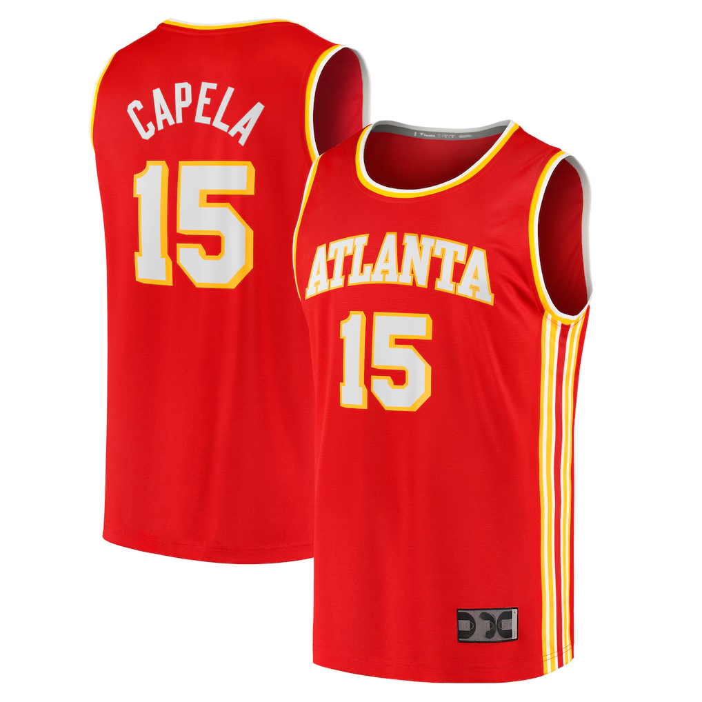 Elroe A.Hawks #15 Clint Capela Red 2021-22 Fast Break Replica Jerseys - Icon Edition