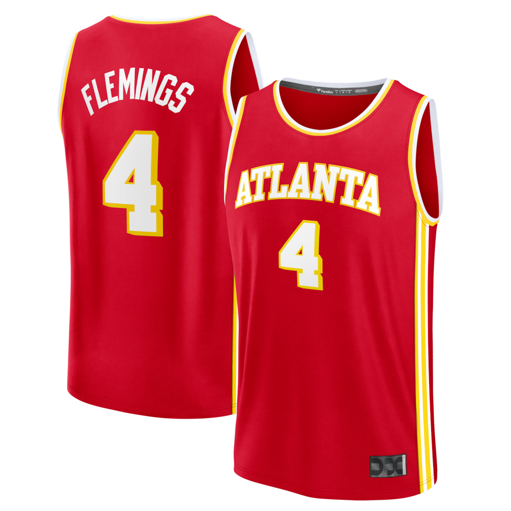 Elroe A.Hawks #4 Kingston Flemings Red 2026 Draft First Round Pick Fast Break Jerseys - Icon Edition