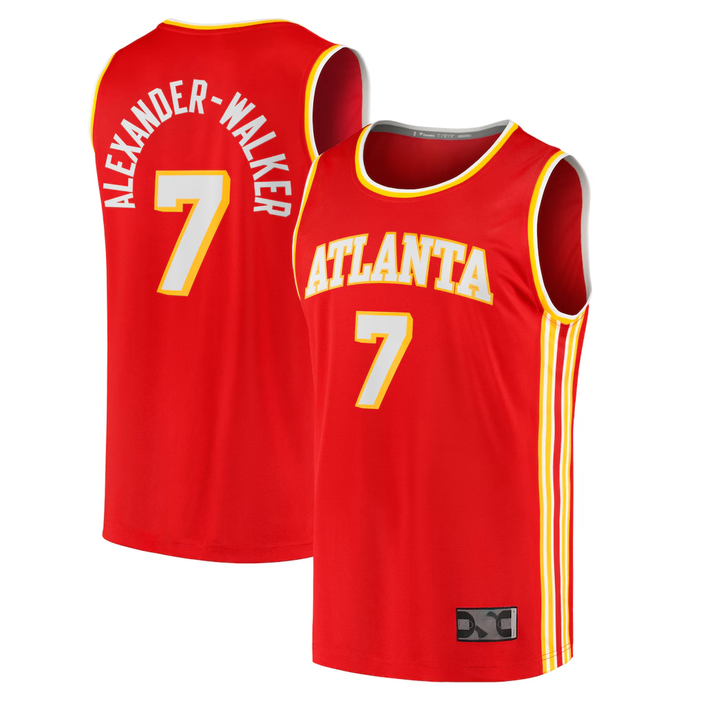 Elroe A.Hawks #7 Nickeil Alexander-Walker Red Fast Break Replica Jerseys - Icon Edition