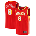 Elroe A.Hawks #8 Kristaps Porzi??is Red Fast Break Replica Jerseys - Icon Edition