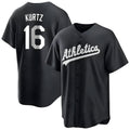 Elroe Athletics #16 Nick Kurtz Player Black Game Stitched Jerseys