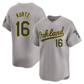 Elroe Athletics #16 Nick Kurtz Player Grey Home Limited Stitched Jerseys