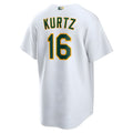 Elroe Athletics #16 Nick Kurtz Player White Home Game Stitched Jerseys