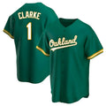 Elroe Athletics #1 Denzel Clarke player Green Replica Kelly Alternate Stitched Jersey