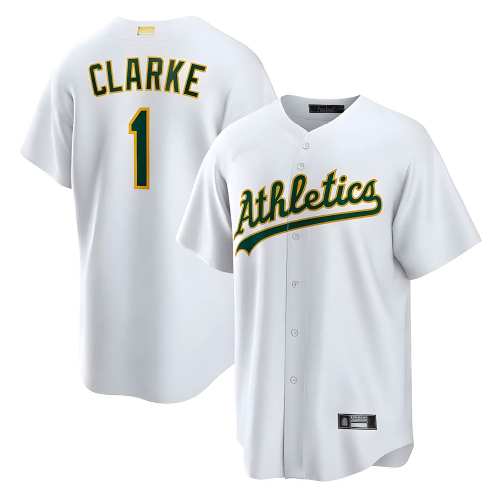 Elroe Athletics #1 Denzel Clarke player White Home 2026 Official Stitched Jersey