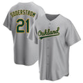 Elroe Athletics #21 Tyler Soderstrom Player Gray Replica Road Stitched Jersey