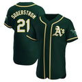 Elroe Athletics #21 Tyler Soderstrom Player Green Authentic Alternate Stitched Jersey
