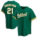 Elroe Athletics #21 Tyler Soderstrom Player Green Replica Kelly Alternate Stitched Jersey