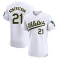 Elroe Athletics #21 Tyler Soderstrom Player White Elite Home Stitched Jersey