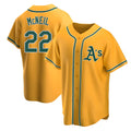 Elroe Athletics #22 Jeff McNeil player Gold Replica Alternate Stitched Jersey