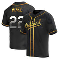 Elroe Athletics #22 Jeff McNeil player Gold Replica Black en Alternate Stitched Jersey
