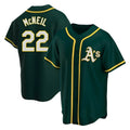 Elroe Athletics #22 Jeff McNeil player Green Replica Alternate Stitched Jersey