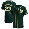 Elroe Athletics #23 Shea Langeliers Player Green Authentic Alternate Stitched Jerseys