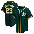 Elroe Athletics #23 Shea Langeliers Player Green Replica Alternate Stitched Jerseys