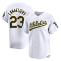 Elroe Athletics #23 Shea Langeliers Player White Limited Home Stitched Jersey