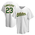 Elroe Athletics #23 Shea Langeliers Player White Replica Home Stitched Jerseys