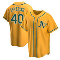 Elroe Athletics #40 Luis Severino player Gold Replica Alternate Stitched Jersey