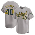 Elroe Athletics #40 Luis Severino player Gray Limited Away Stitched Jersey