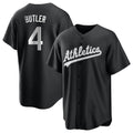 Elroe Athletics #4 Lawrence Butler player Black&White Replica Alternate Stitched Jersey